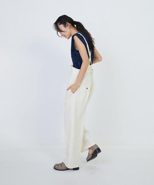 LOISIR（ロワズィール）の「コットンダンプストラップ付パンツ（その他パンツ・レディース・オフホワイト/チャコールグレー・MT/M）」の20枚目の写真