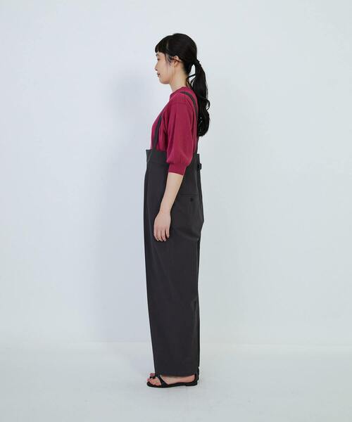 LOISIR（ロワズィール）の「コットンダンプストラップ付パンツ（その他パンツ・レディース・オフホワイト/チャコールグレー・MT/M）」の10枚目の写真