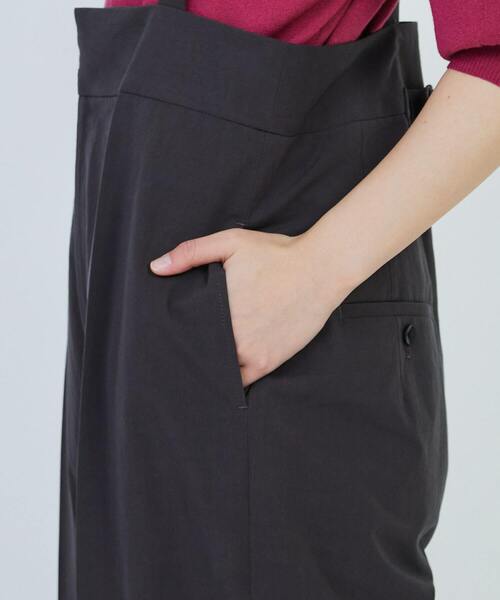 LOISIR（ロワズィール）の「コットンダンプストラップ付パンツ（その他パンツ・レディース・オフホワイト/チャコールグレー・MT/M）」の14枚目の写真