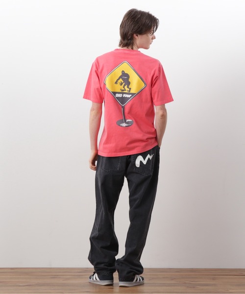 MANASTASH(マナスタッシュ)の「MANASTASH/マナスタッシュ/PUMICE TEE CAUTION!(Tシャツ/カットソー・メンズ・ホワイト/レッド/ブラック・S/M/L/XL)」の11枚目の写真