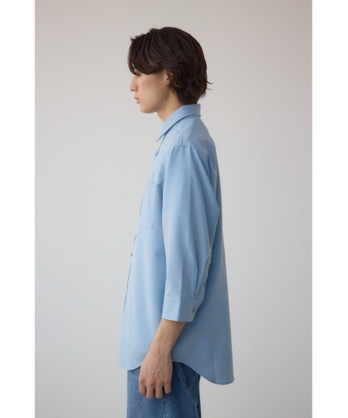 AZUL by moussy（アズールバイマウジー）の「テックリネン7分袖シャツ（シャツ/ブラウス・メンズ・ホワイト/ミント/ライトブルー/ブラック系その他・MEDIUM/LARGE）」の10枚目の写真