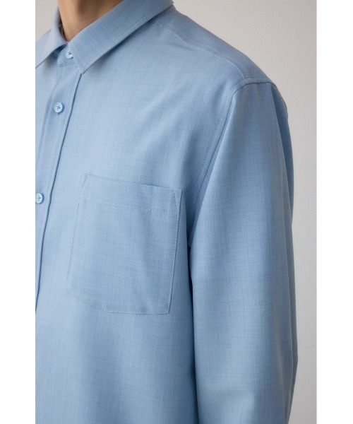 AZUL by moussy（アズールバイマウジー）の「テックリネン7分袖シャツ（シャツ/ブラウス・メンズ・ホワイト/ミント/ライトブルー/ブラック系その他・MEDIUM/LARGE）」の7枚目の写真