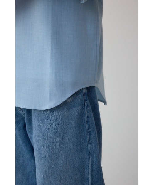 AZUL by moussy（アズールバイマウジー）の「テックリネン7分袖シャツ（シャツ/ブラウス・メンズ・ホワイト/ミント/ライトブルー/ブラック系その他・MEDIUM/LARGE）」の9枚目の写真