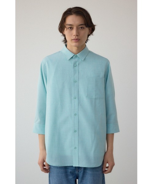 AZUL by moussy（アズールバイマウジー）の「テックリネン7分袖シャツ（シャツ/ブラウス・メンズ・ホワイト/ミント/ライトブルー/ブラック系その他・MEDIUM/LARGE）」の18枚目の写真