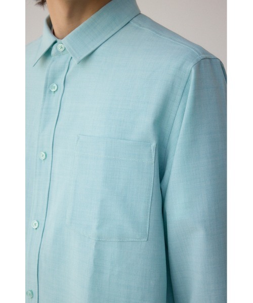 AZUL by moussy（アズールバイマウジー）の「テックリネン7分袖シャツ（シャツ/ブラウス・メンズ・ホワイト/ミント/ライトブルー/ブラック系その他・MEDIUM/LARGE）」の22枚目の写真