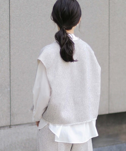 CHIGNON(シニヨン)の「ツィードフレンチベスト(その他アウター・レディース・アイボリー/ブラック・FREE)」の9枚目の写真