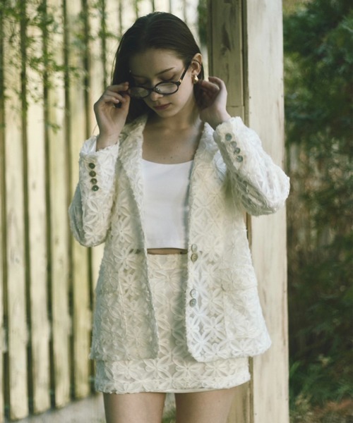 Luan(ルアン)の「【Luan】LACE MINI SKIRT/レースミニスカート(スカート・レディース・ホワイト/ブラック・1/0)」の5枚目の写真