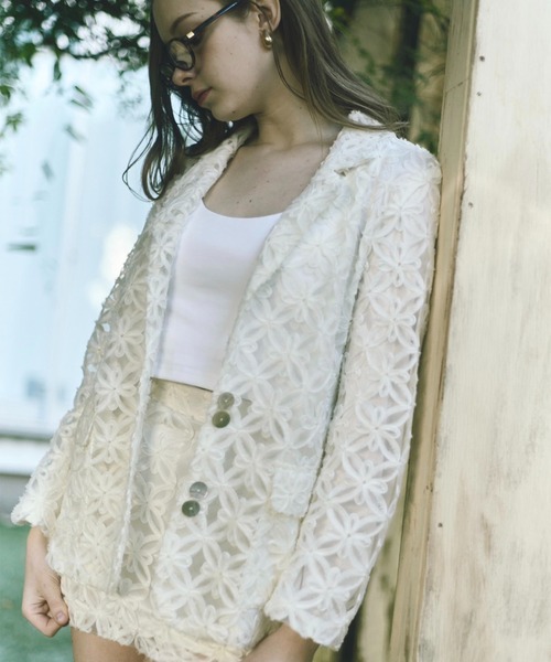 Luan(ルアン)の「【Luan】LACE MINI SKIRT/レースミニスカート(スカート・レディース・ホワイト/ブラック・1/0)」の6枚目の写真