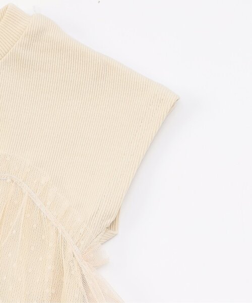 Seraph（セラフ）の「【ジュニア対応】チュールワンピース（ワンピース・キッズ・アイボリー/チャコール・80/90/100/110/120/130/140）」の11枚目の写真