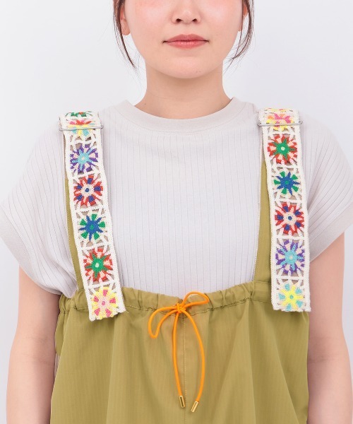 新品＊チチカカ＊クロシェコンビリップストップサロペットパンツ クロシェコンビリップストップサロペットパンツ（サロペット