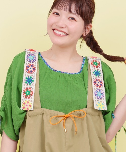 クロシェコンビリップストップサロペットパンツ / サロペット