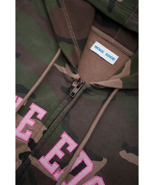フーディー｜Splayed Camo Zip Hoodie｜WOKE EDGE