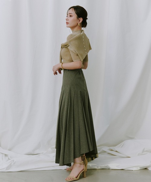 anuans（アニュアンス）の「シアーラメリブニットカーディガン