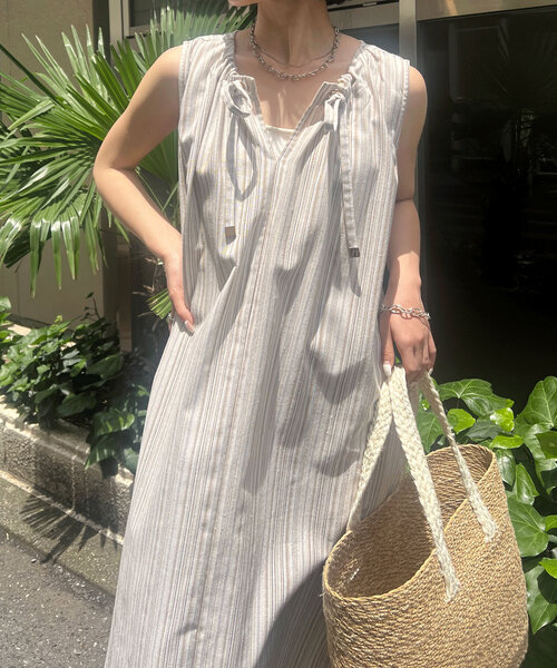 セール】【全骨格褒められ／体型カバー】2WAYリネンリボン