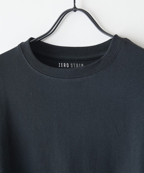 fort point(フォーポイント)の「【汗染みの目立ちにくいTシャツ ZEROSTAIN/ゼロステイン】バルーン袖Tシャツ 撥水・防汚加工 バルーンスリーブ 脇汗対策 大人カジュアル(Tシャツ/カットソー・レディース・スミクロ/ダークグリーン/ブラック/ホワイト/パープル・LARGE/MEDIUM)」の8枚目の写真