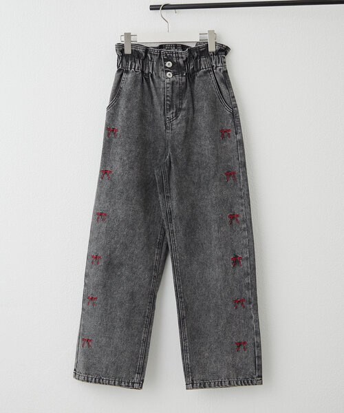 Ermanno Scervino●シルク＆ウールフラワー刺繍デニムショーツ Jeans and denim dress women's clothing | Ermanno Scervino