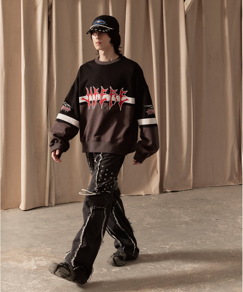 LIBERE（リベーレ）の「LIBERE リベーレ / HOCKEY JERSEY SWEAT ホッケージャージープルオーバービッグシルエットスウェット / 251236-251237（スウェット・メンズ・チャコール/ブルー・MEDIUM/SMALL/LARGE）」の17枚目の写真