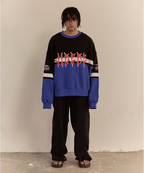 LIBERE（リベーレ）の「LIBERE リベーレ / HOCKEY JERSEY SWEAT ホッケージャージープルオーバービッグシルエットスウェット / 251236-251237（スウェット・メンズ・チャコール/ブルー・MEDIUM/SMALL/LARGE）」の15枚目の写真
