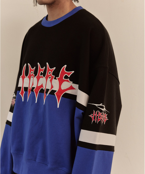 LIBERE（リベーレ）の「LIBERE リベーレ / HOCKEY JERSEY SWEAT ホッケージャージープルオーバービッグシルエットスウェット / 251236-251237（スウェット・メンズ・チャコール/ブルー・MEDIUM/SMALL/LARGE）」の11枚目の写真