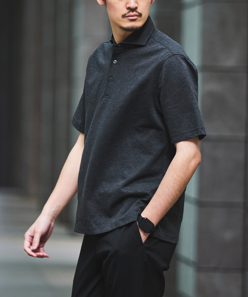 EDIFICE（エディフィス）の「"吸水速乾＆イージーケア" 36ゲージ ツイリードライ ポロシャツ（ポロシャツ・メンズ・カーキ/グレー/ライトグレー/ダークブルー・X-LARGE/LARGE/MEDIUM/SMALL）」の3枚目の写真