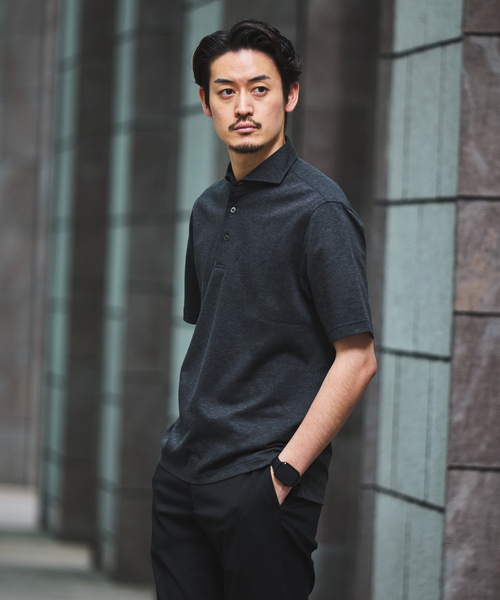 EDIFICE（エディフィス）の「"吸水速乾＆イージーケア" 36ゲージ ツイリードライ ポロシャツ（ポロシャツ・メンズ・カーキ/グレー/ライトグレー/ダークブルー・X-LARGE/LARGE/MEDIUM/SMALL）」の8枚目の写真