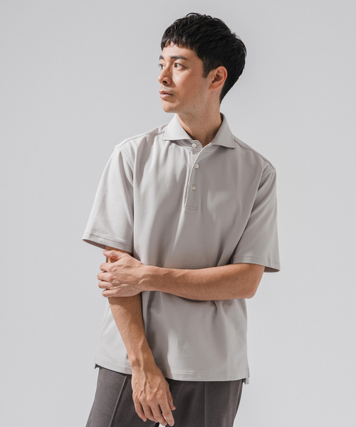 EDIFICE（エディフィス）の「"吸水速乾＆イージーケア" 36ゲージ ツイリードライ ポロシャツ（ポロシャツ・メンズ・カーキ/グレー/ライトグレー/ダークブルー・X-LARGE/LARGE/MEDIUM/SMALL）」の18枚目の写真