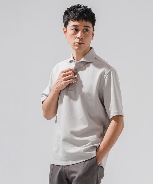 EDIFICE（エディフィス）の「"吸水速乾＆イージーケア" 36ゲージ ツイリードライ ポロシャツ（ポロシャツ・メンズ・カーキ/グレー/ライトグレー/ダークブルー・X-LARGE/LARGE/MEDIUM/SMALL）」の20枚目の写真