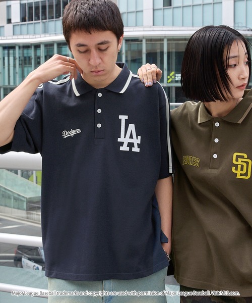 MLB/メジャーリーグベースボール 別注 ワッペン刺繍 サイドライン