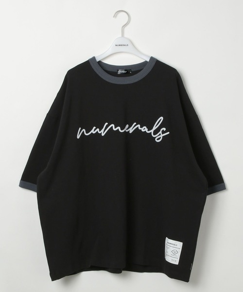 NUMERALS(ヌメラルズ)の「【NUMERALS】リンガーT(Tシャツ/カットソー・メンズ・ベージュ/ブラック/オフホワイト・MEDIUM/LARGE)」の3枚目の写真