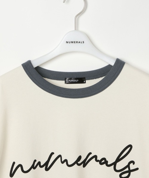 NUMERALS(ヌメラルズ)の「【NUMERALS】リンガーT(Tシャツ/カットソー・メンズ・ベージュ/ブラック/オフホワイト・MEDIUM/LARGE)」の4枚目の写真
