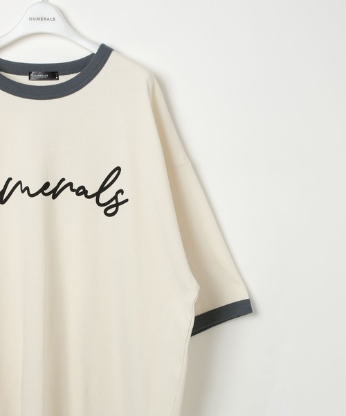NUMERALS(ヌメラルズ)の「【NUMERALS】リンガーT(Tシャツ/カットソー・メンズ・ベージュ/ブラック/オフホワイト・MEDIUM/LARGE)」の5枚目の写真