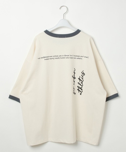 NUMERALS(ヌメラルズ)の「【NUMERALS】リンガーT(Tシャツ/カットソー・メンズ・ベージュ/ブラック/オフホワイト・MEDIUM/LARGE)」の8枚目の写真