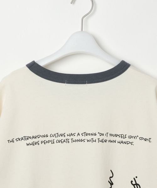 NUMERALS(ヌメラルズ)の「【NUMERALS】リンガーT(Tシャツ/カットソー・メンズ・ベージュ/ブラック/オフホワイト・MEDIUM/LARGE)」の9枚目の写真