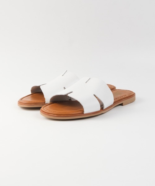 BONTRE（ボントレ）の「Hカットフラットサンダル/BONTRE 52058-VS（サンダル・レディース・ホワイト/ブラック・38/37/36/35/39）」の6枚目の写真