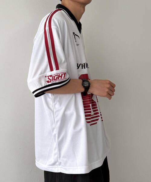 WEGO（ウィゴー）の「WEGO/ナンバリングサッカーT(SS)（Tシャツ/カットソー・メンズ・ホワイト/レッド/ネイビー/ブラック・MEDIUM/LARGE）」の7枚目の写真