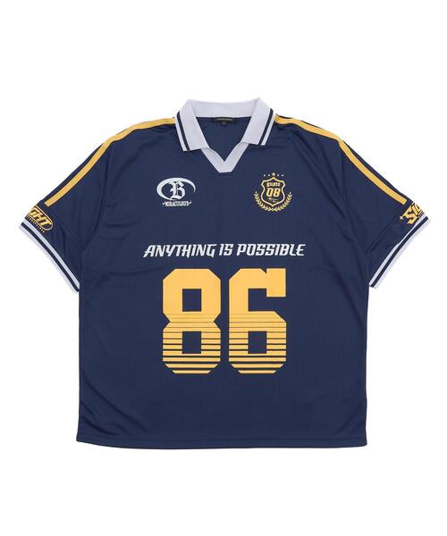 WEGO（ウィゴー）の「WEGO/ナンバリングサッカーT(SS)（Tシャツ/カットソー・メンズ・ホワイト/レッド/ネイビー/ブラック・MEDIUM/LARGE）」の15枚目の写真