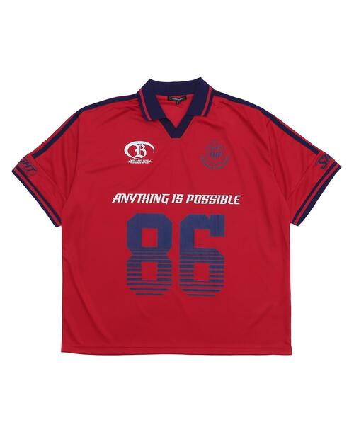 WEGO（ウィゴー）の「WEGO/ナンバリングサッカーT(SS)（Tシャツ/カットソー・メンズ・ホワイト/レッド/ネイビー/ブラック・MEDIUM/LARGE）」の16枚目の写真