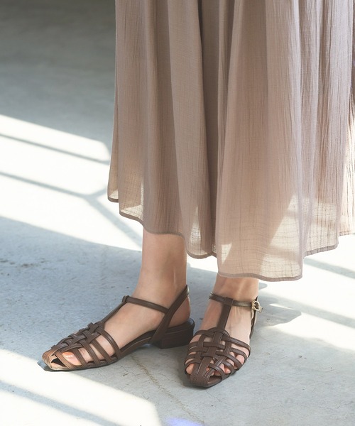 Honeys（ハニーズ）の「グルカサンダル（サンダル・レディース・アイボリー/ブラック/ダークブラウン・L/LL/M/S）」の11枚目の写真