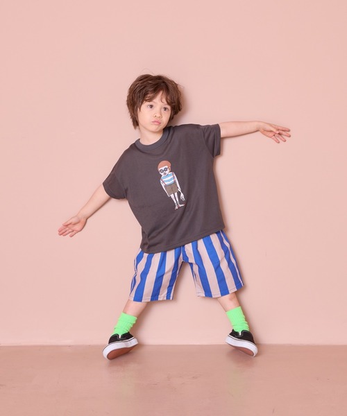 MARKEY'S（マーキーズ）の「【超吸水速乾】イラストＴシャツ（Tシャツ/カットソー・キッズ・イエロー/ネイビー/パープル/ライトグリーン/グリーン/オレンジ/グレー/ピンク/ブラック/ベージュ/ブラウン/ライトブルー・XS/L/M/S/LL）」の15枚目の写真