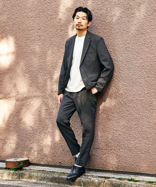 417 EDIFICE（フォーワンセブンエディフィス）の「”吸水速乾” EVALET メッシュセットアップ（セットアップ・メンズ・チャコールグレー/ベージュ/ネイビー/グレー/カーキ・SMALL/MEDIUM/LARGE/X-LARGE/XX-LARGE）」の6枚目の写真