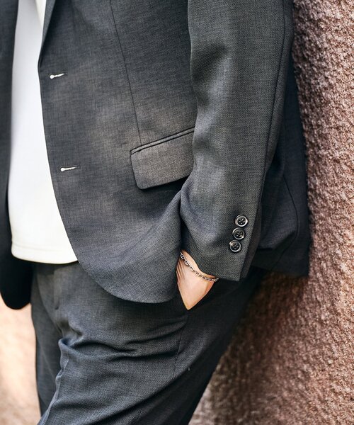 417 EDIFICE（フォーワンセブンエディフィス）の「”吸水速乾” EVALET メッシュセットアップ（セットアップ・メンズ・チャコールグレー/ベージュ/ネイビー/グレー/カーキ・SMALL/MEDIUM/LARGE/X-LARGE/XX-LARGE）」の8枚目の写真