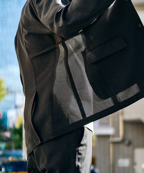 417 EDIFICE（フォーワンセブンエディフィス）の「”吸水速乾” EVALET メッシュセットアップ（セットアップ・メンズ・チャコールグレー/ベージュ/ネイビー/グレー/カーキ・SMALL/MEDIUM/LARGE/X-LARGE/XX-LARGE）」の9枚目の写真