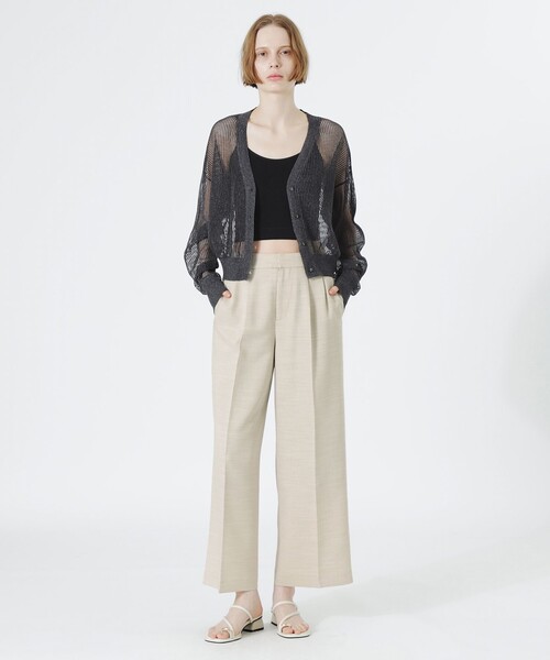 LOVELESS（ラブレス）の「メッシュニットカーディガン（カーディガン/ボレロ・レディース・オフホワイト/チャコールグレー/グリーン系その他3/オレンジ系その他/ブルー系その他2・36）」の7枚目の写真