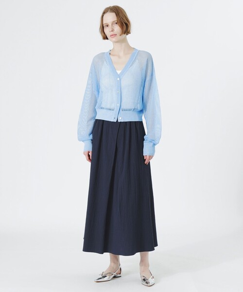 LOVELESS（ラブレス）の「メッシュニットカーディガン（カーディガン/ボレロ・レディース・オフホワイト/チャコールグレー/グリーン系その他3/オレンジ系その他/ブルー系その他2・36）」の8枚目の写真