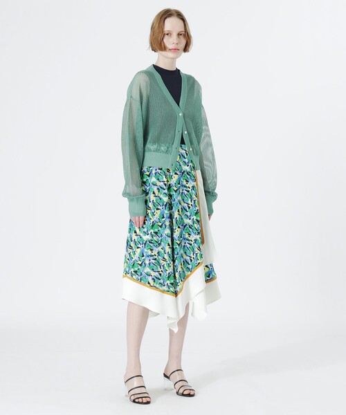 LOVELESS（ラブレス）の「メッシュニットカーディガン（カーディガン/ボレロ・レディース・オフホワイト/チャコールグレー/グリーン系その他3/オレンジ系その他/ブルー系その他2・36）」の9枚目の写真