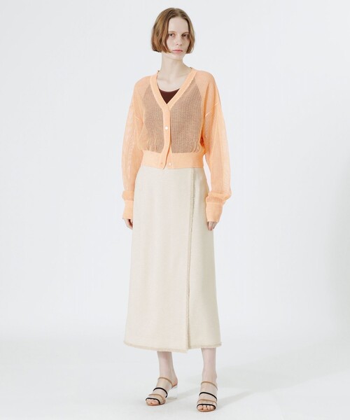 LOVELESS（ラブレス）の「メッシュニットカーディガン（カーディガン/ボレロ・レディース・オフホワイト/チャコールグレー/グリーン系その他3/オレンジ系その他/ブルー系その他2・36）」の10枚目の写真