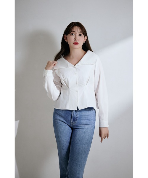 Big Collar Tuck Blouse(シャツ/ブラウス)|Her lip to(ハー Big Collar Tuck Blouse(シャツ/ブラウス)|Her lip to(ハー