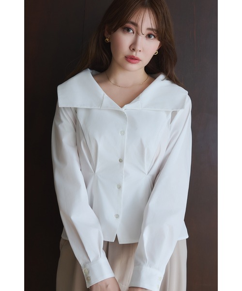 Big Collar Tuck Blouse(シャツ/ブラウス)|Her lip to(ハー Big Collar Tuck Blouse(シャツ/ブラウス)|Her lip to(ハー