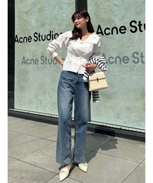 Her lip to Big Collar Tuck Blouse　Mサイズ Her lip to ブラウス シャツ Big Collar Tuck Blouse レディース