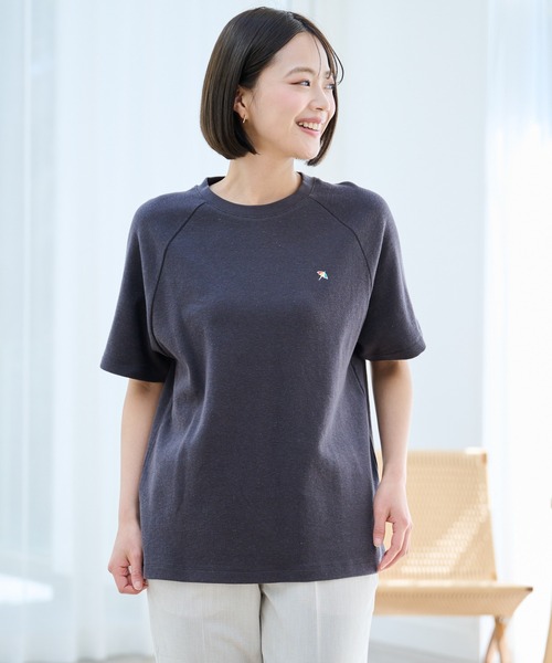 Arnold Palmer(アーノルドパーマー)の「寄り添うリネン シェア ラグラン Tシャツ(Tシャツ/カットソー・レディース・チャコールグレー/ホワイト/ミント・L/M/S/LL/XS)」の3枚目の写真